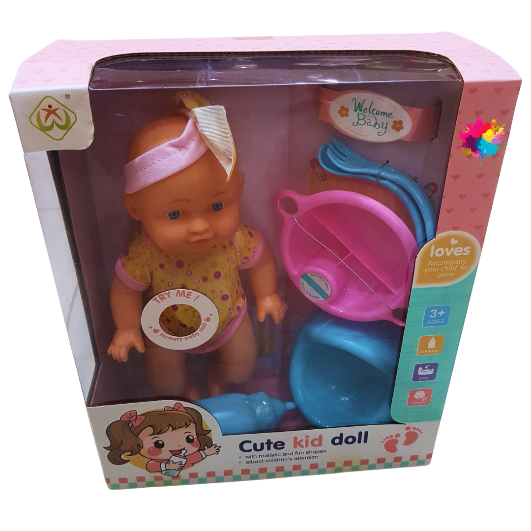 Cute Kid Doll Nursery Playset - Interactive Baby Doll With Potty Train 