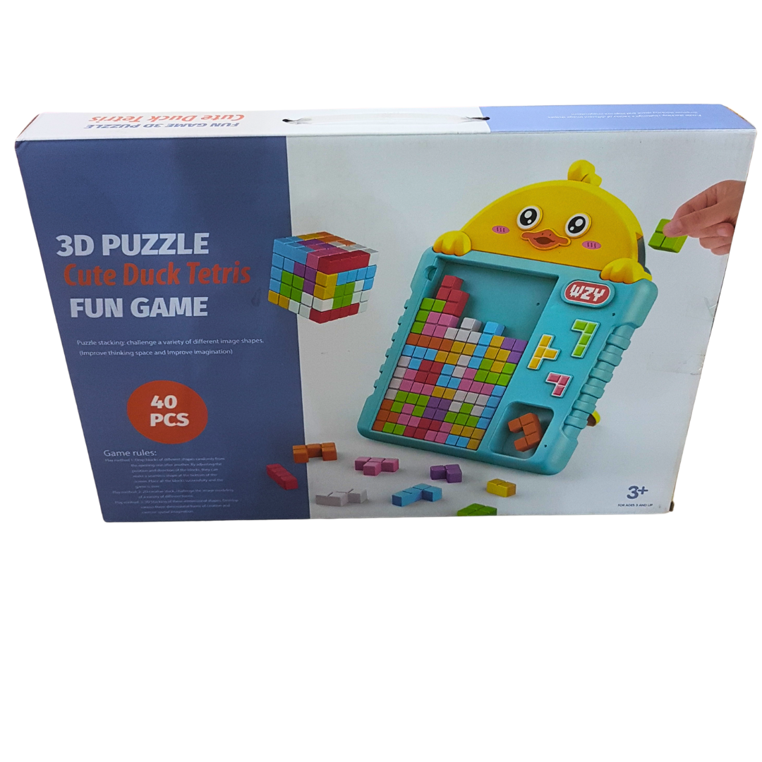 Cute Duck Tetris 3D Puzzle – 40 Piece Colorful Brain-Teaser Game for K –  One Shop - The Toy Store