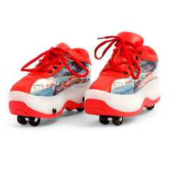 Lightning Racer Red Adjustable Roller Skates - Speedy Quad Skates for Active Kids