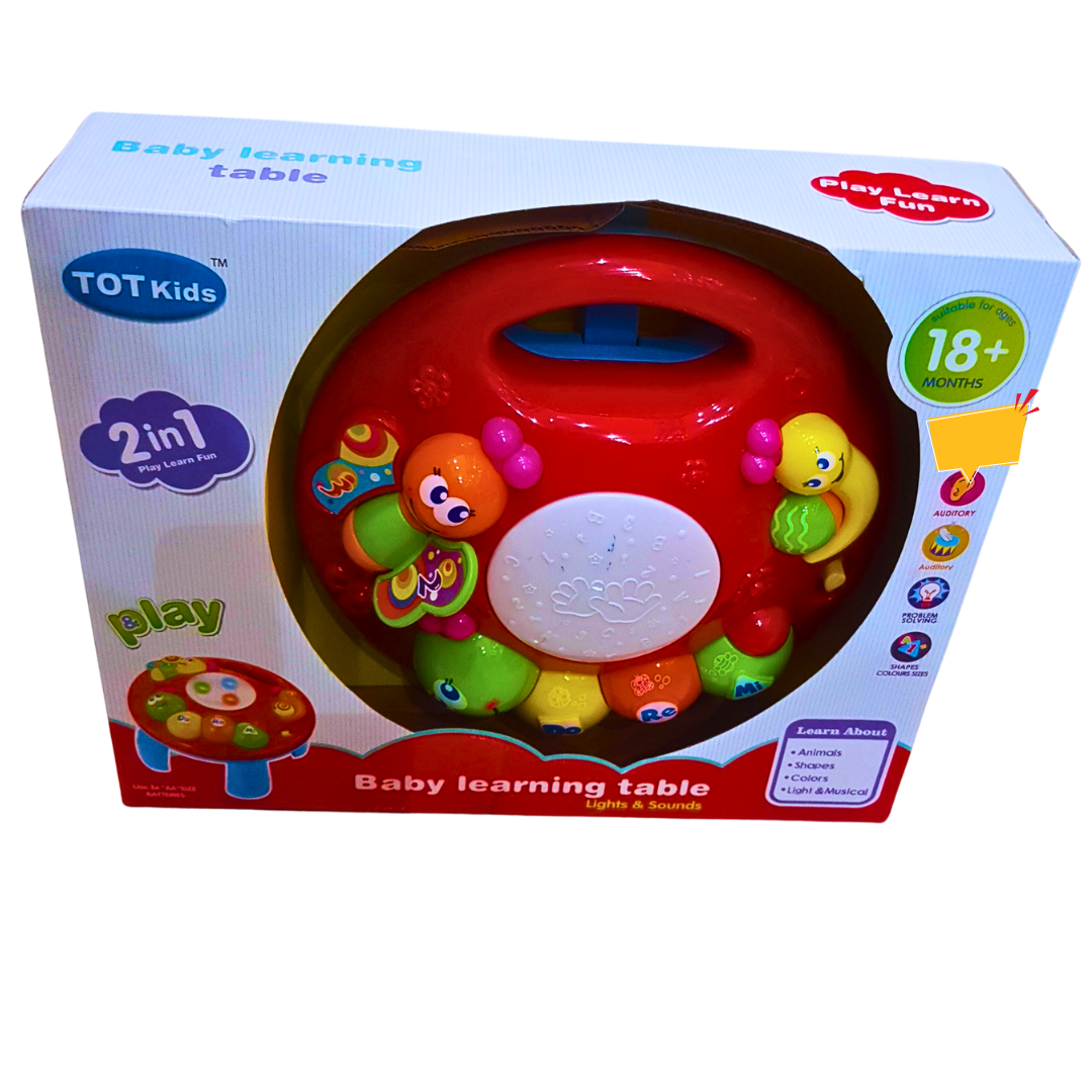 2-in-1 Baby Learning Table Toy - Lights, Sounds & Educational Play for Toddlers (18+ Months)