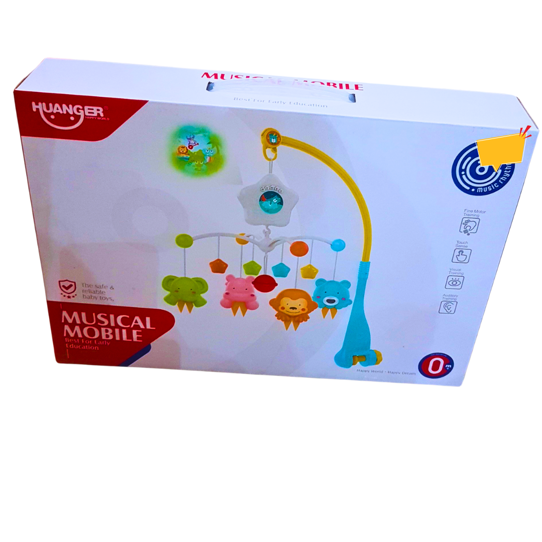 Huanger Baby Musical Mobile - Soothing Lights, Music & Hanging Toys for Newborns (0+ Months)