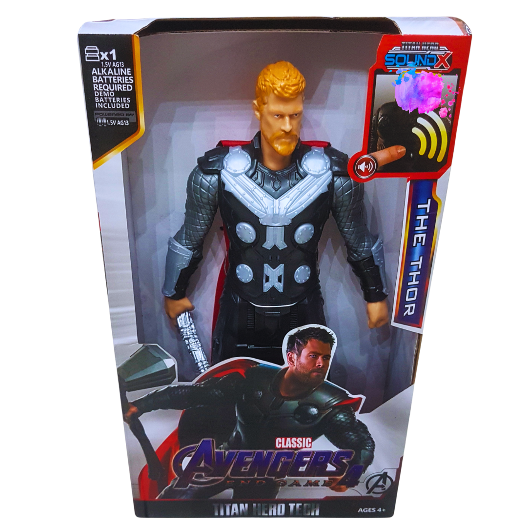 Marvel Avengers Thor Action Figure - Titan Hero Tech with Sound FX