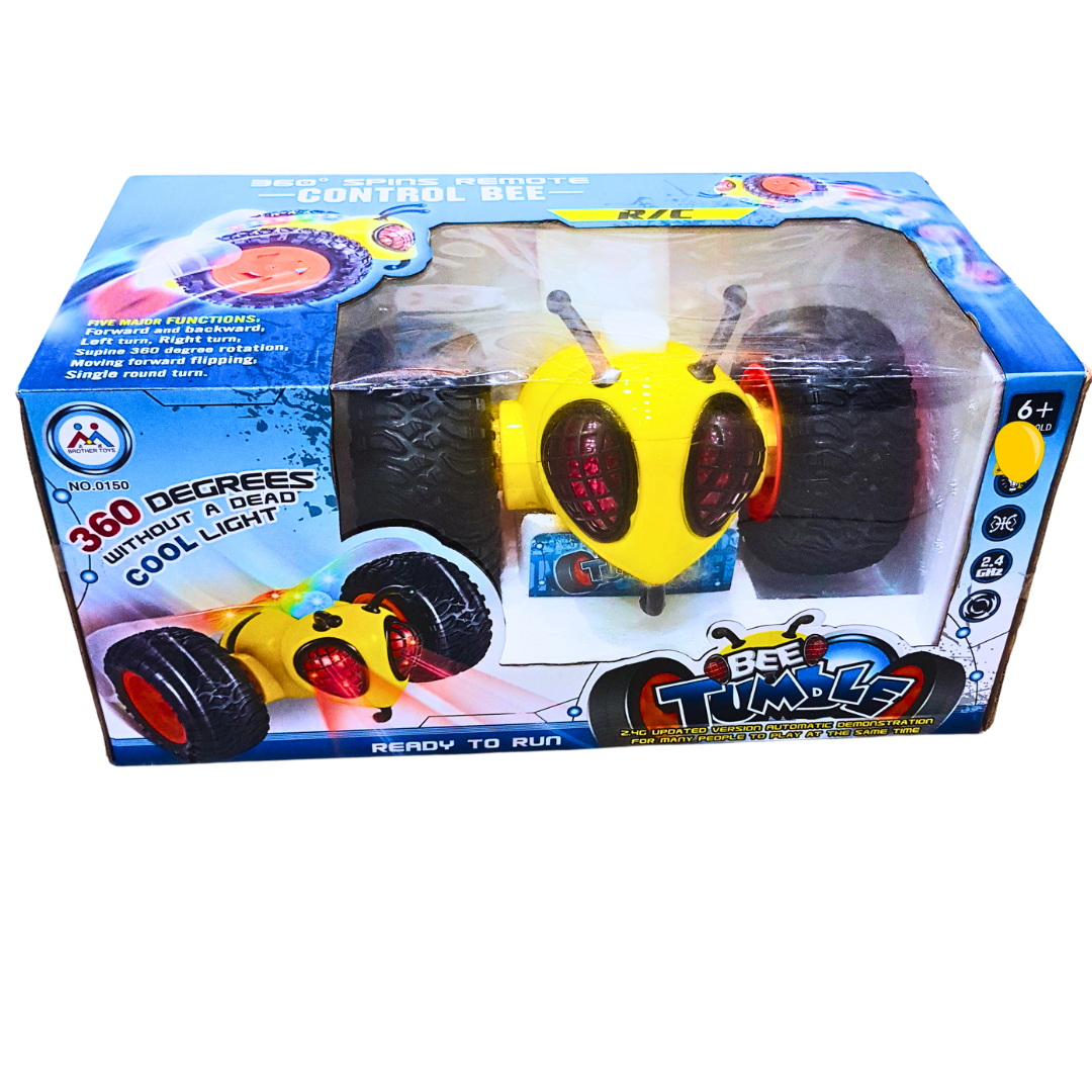 Bee Tumble 360 Spin Stunt RC Car with Cool Lights Remote Controlled One Shop The Toy Store