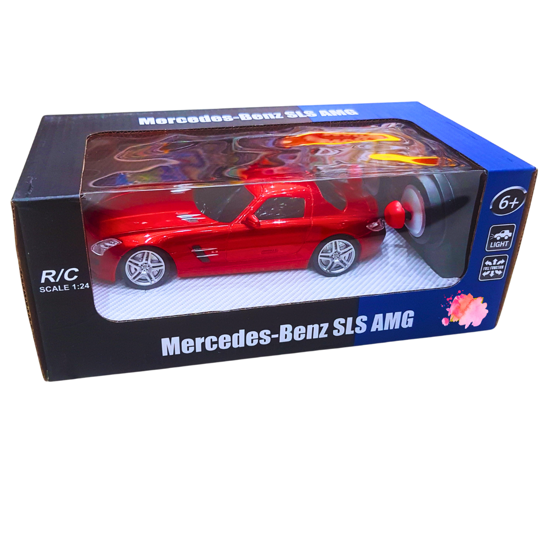 Mercedes-Benz SLS AMG RC Car - 1:24 Scale Remote Control Car with Realistic Lights | High-Speed Toy Car for Kids Aged 6+