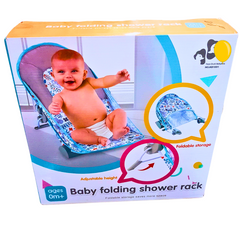 Adjustable Baby Folding Shower Rack | Comfortable Baby Bath Seat with Foldable Design | 0+ Months