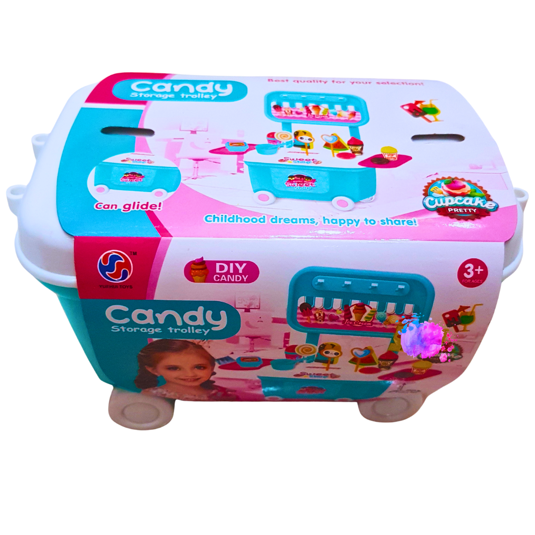 Candy Storage Trolley Toy Set for Kids - DIY Sweet Treats Playset