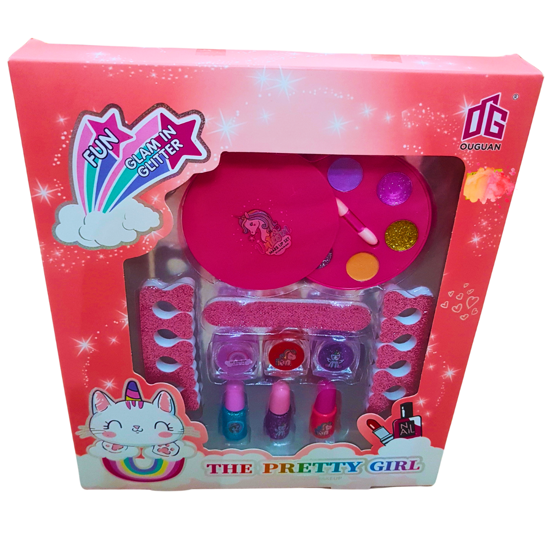 The Pretty Girl Glam in Glitter Makeup Set | Sparkling Cosmetic Play Kit for Kids - Ages 5+