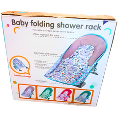 Adjustable Baby Folding Shower Rack | Comfortable Baby Bath Seat with Foldable Design | 0+ Months