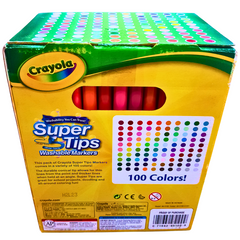 Crayola Super Tips Washable Markers | 100 Colors | Draw Thin & Thick Lines | Safe for Kids 3+