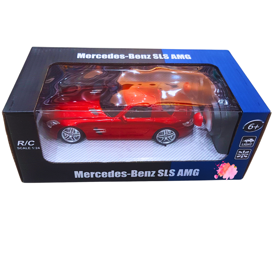 Mercedes-Benz SLS AMG RC Car - 1:24 Scale Remote Control Car with Realistic Lights | High-Speed Toy Car for Kids Aged 6+