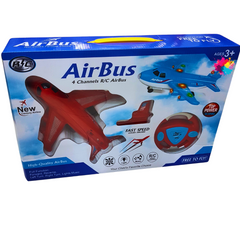 High-Quality 4 Channels R/C AirBus with Lights and Music - Luxury Airplane Toy for Kids Ages 3+