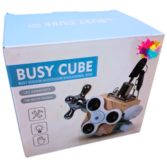 Busy Cube Montessori Educational Toy for Kids - Fine Motor Skills and Life Awareness Training