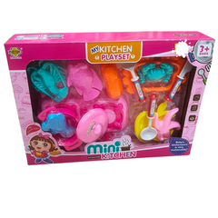 My Kitchen Playset - Mini Kitchen Cooking Set for Kids 3+ with Realistic Utensils and Food Accessories