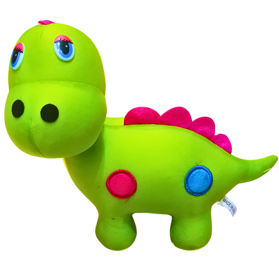 Colorful Dinosaur Plush Toy with Pink Spikes – Soft and Fun Stuffed Animal for Kids