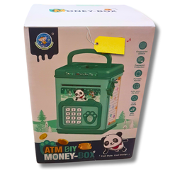 ATM Style Money Box for Kids – Fingerprint Safe, Music, and Password Protection