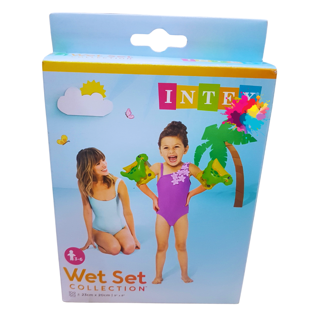 Intex Wet Set Collection - Inflatable Dinosaur Arm Bands for Kids Ages 3-6