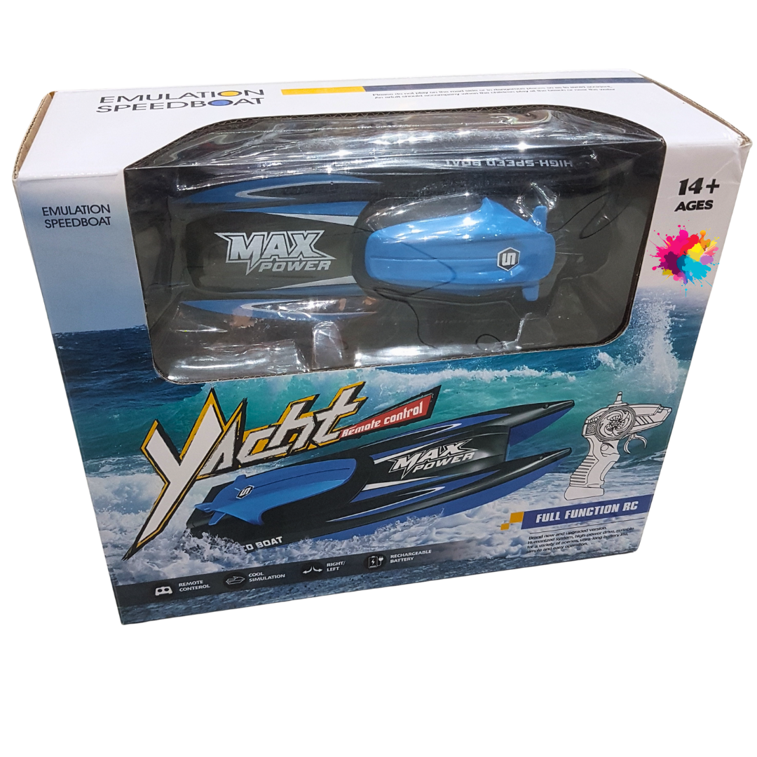 Max Power RC Yacht Speedboat - Remote Control Water Adventure Toy for Ages 14+