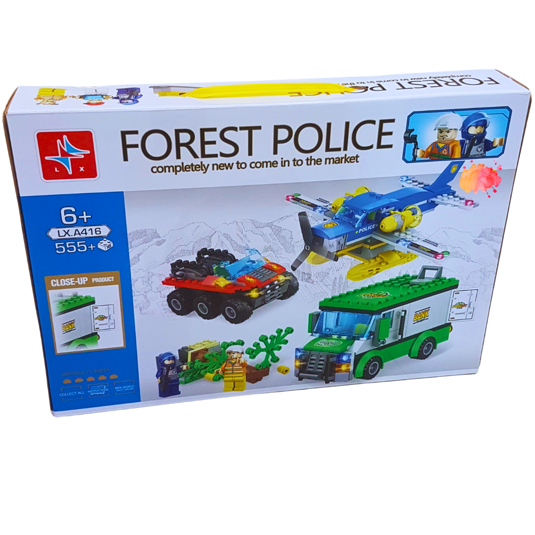 555-Piece Forest Police Building Set – Adventure and Action Toy | STEM Educational for Kids