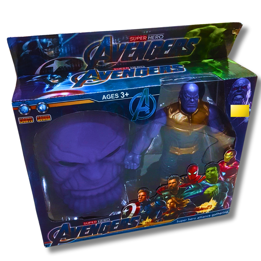 Avengers Superhero Thanos Toy Set with Light & Sound Effects - Ages 3+