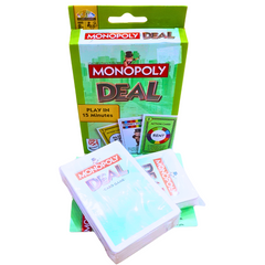 Monopoly Deal Card Game – Quick 15-Minute Family Fun, Ages 8+, 2-6 Players, Green Edition