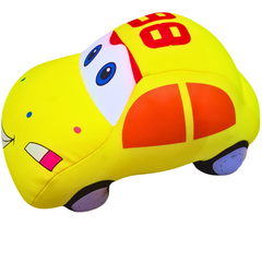 Yellow Car Plush Toy with Fun Design – Soft and Cuddly Stuffed Vehicle for Kids