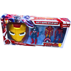 Tech Max Hero Series Action Figure Set with LED Mask – Superhero Toy Set for Kids | Ages 3+