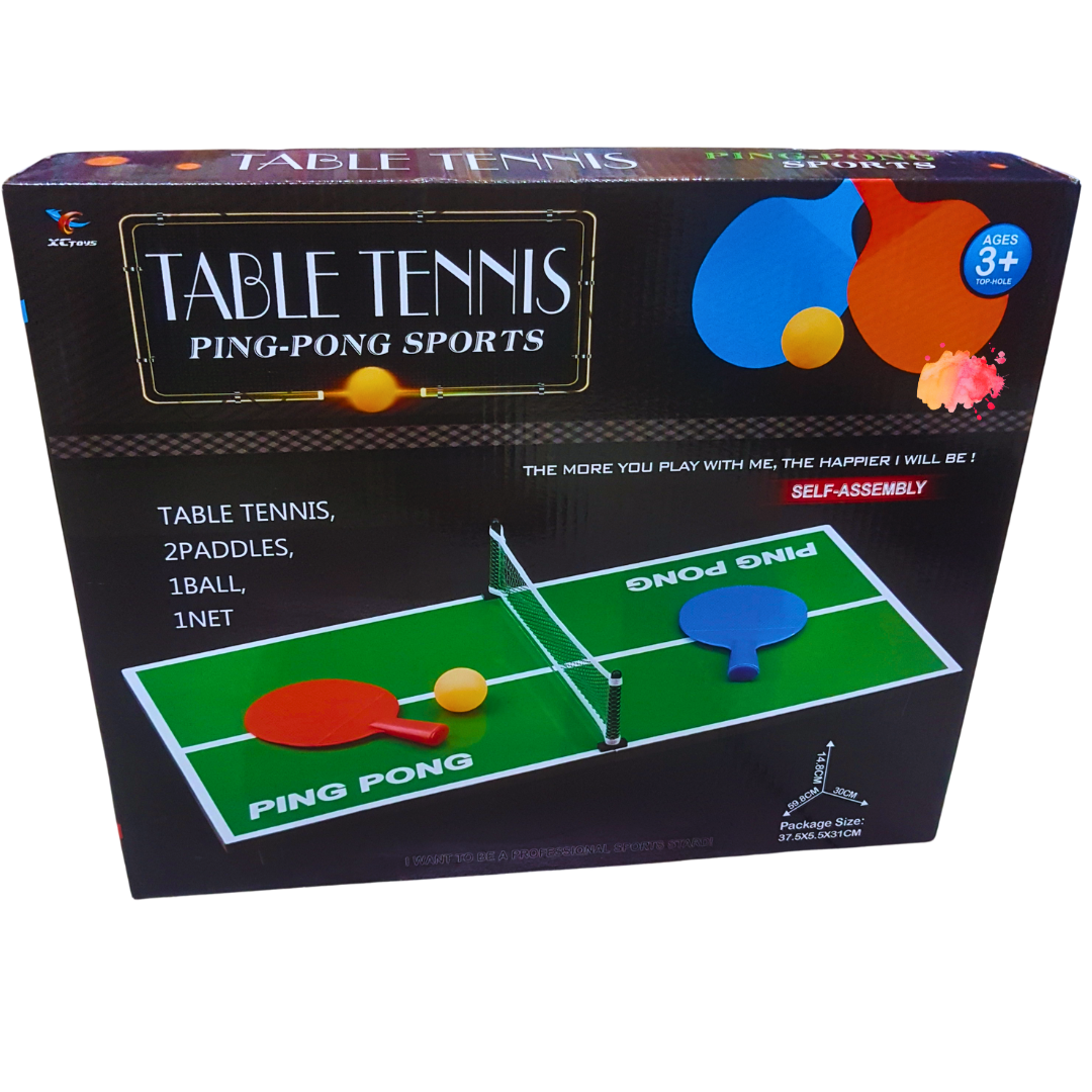 Table Tennis Ping-Pong Sports Set for Kids - Self-Assembly, Ages 3+