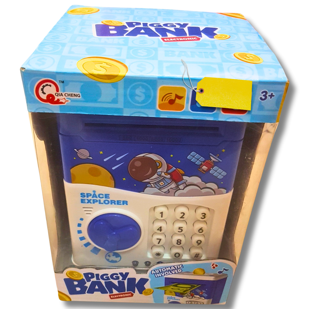 Space Explorer Piggy Bank – Electronic ATM Style Safe Box for Kids