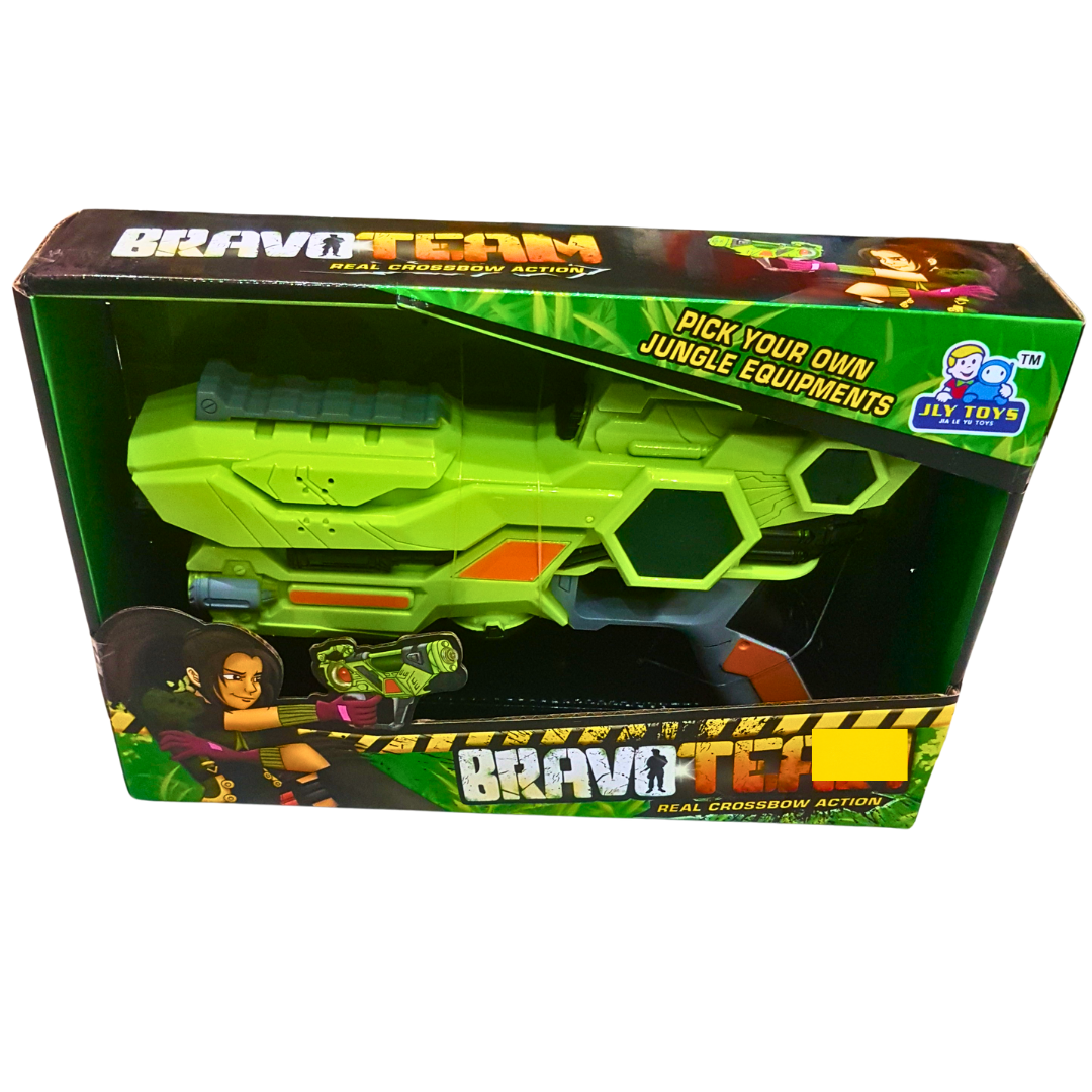 Bravo Team Crossbow Blaster with Cool Sound & Spark Light – Jungle Adventure Toy for Kids