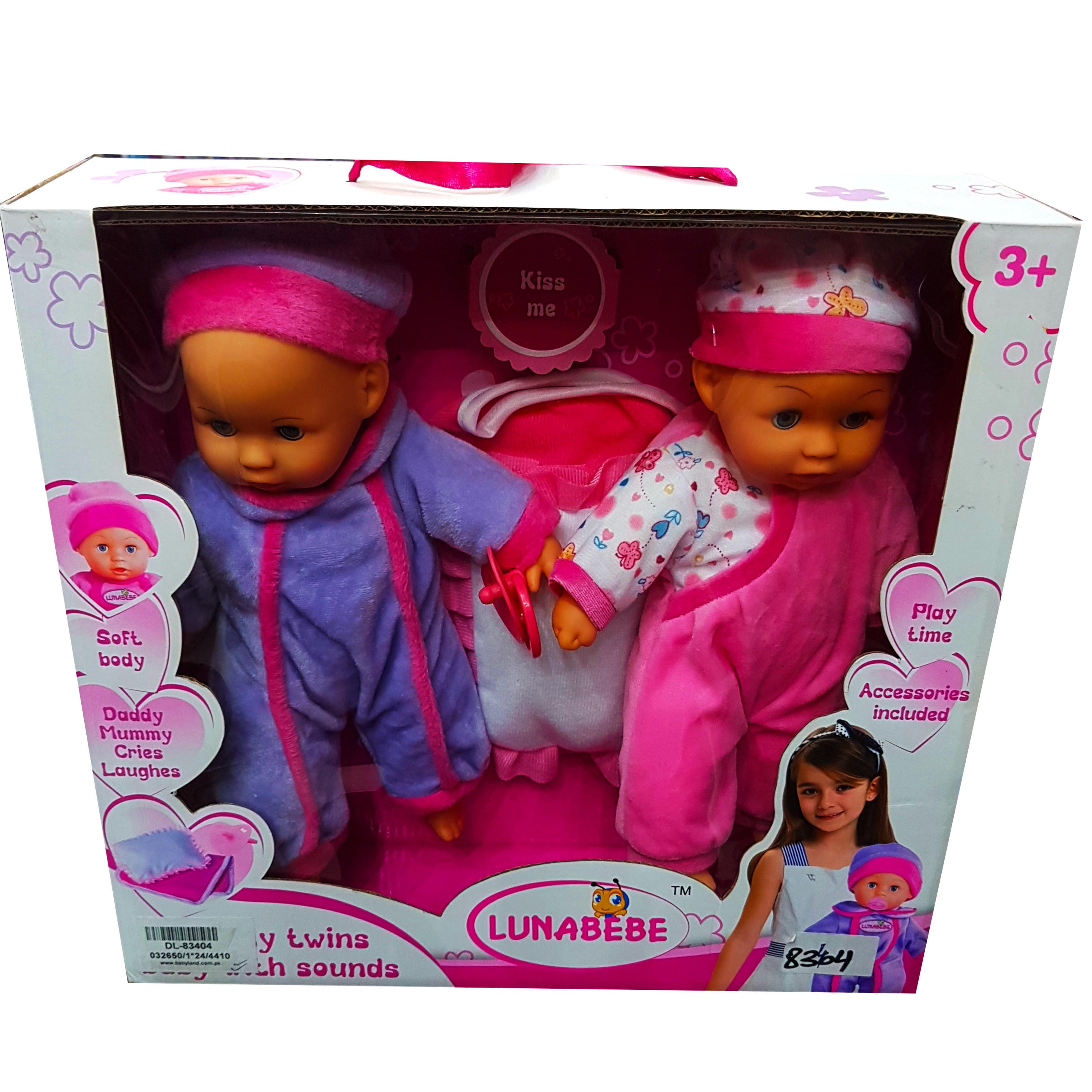 New Arrival: 10-Inch Twin Baby Dolls Set with Soft Body - Boy & Girl, Interactive Sounds, 'Daddy & Mummy' Cries and Laughs, 'We Are Best Friends' Phrase, Includes Pillow & Blanket - Ideal Gift for Girls