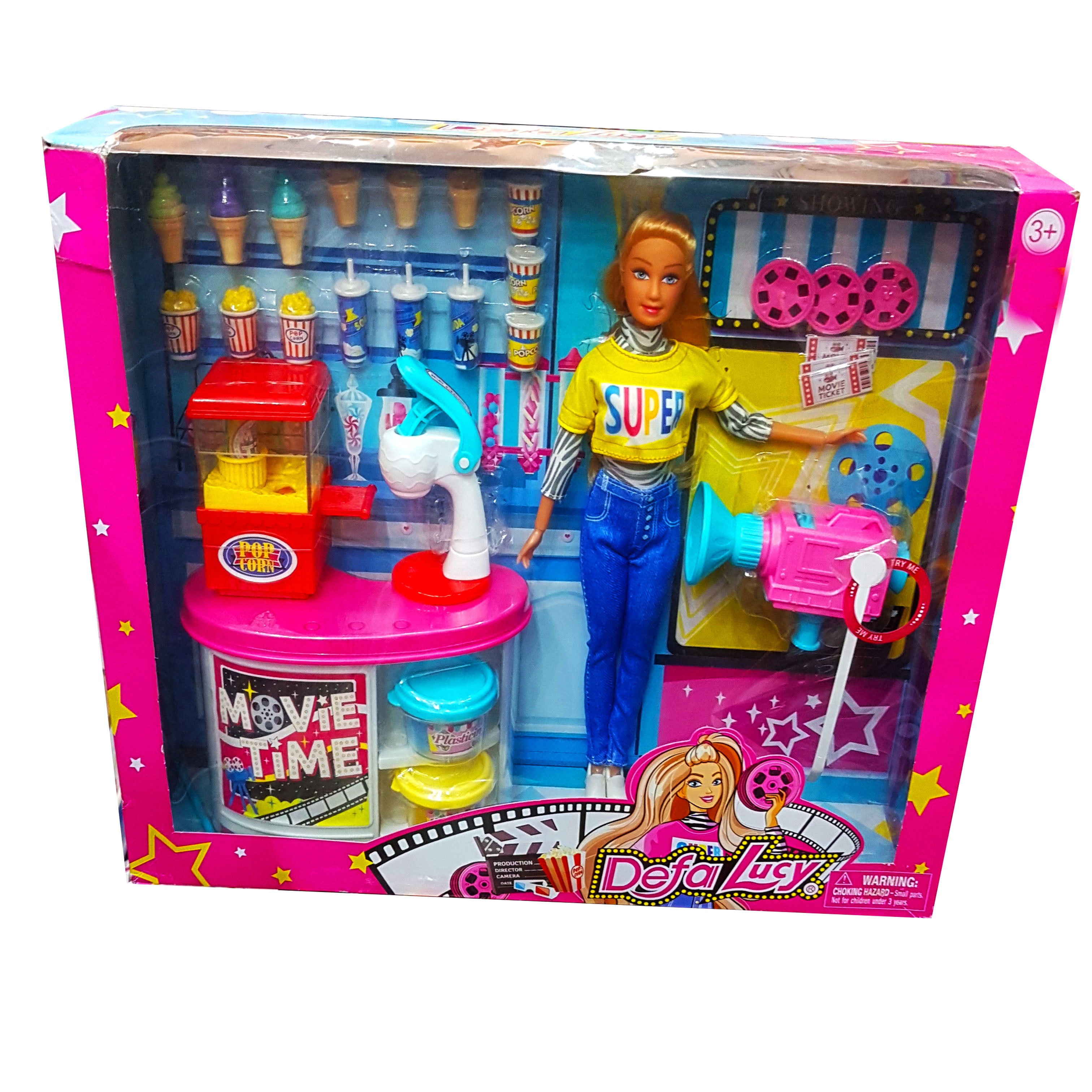 Defa Lucy Movie Time Doll Set - 10-inch Fashion Doll with Popcorn Mach –  One Shop - The Toy Store