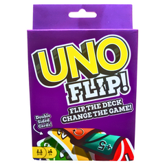 UNO Flip! Card Game – Double-Sided Fun, Light vs. Dark Side, Family Party Game for Ages 7+