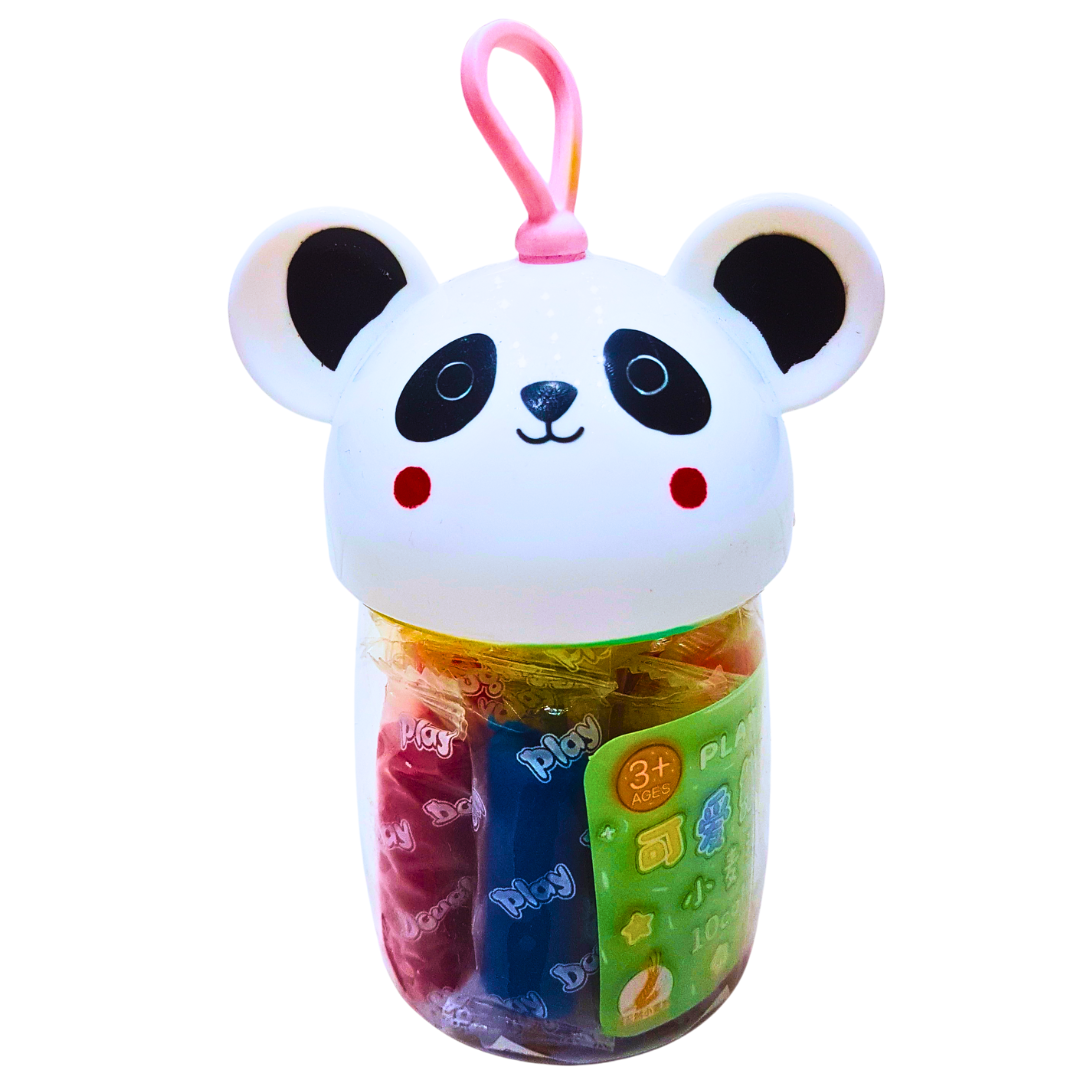 Panda Play Dough Clay Set for Kids - Creative Modeling Kit with Cute Panda Storage - Ideal for Ages 3+