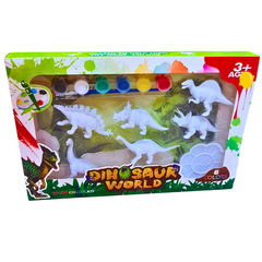 DIY Dinosaur Painting Set – 6 Dinosaurs with 6 Paint Colors | Fun and Educational Craft for Kids (Ages 3+)