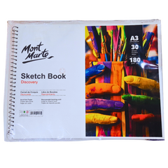 Mont Marte A3 Sketch Book Discovery - 30 Sheets, 180 GSM Acid-Free Paper