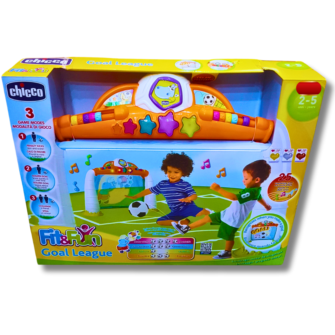 Chicco Fit & Fun Goal League Soccer Toy | Interactive Sports Game for Kids | Ages 2-5