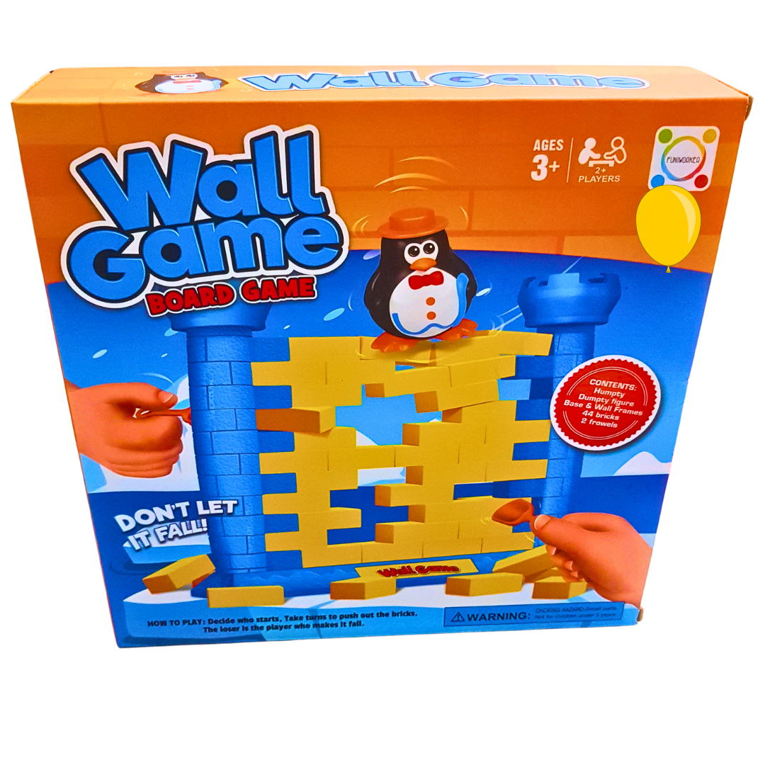 Wall Game - Don't Let It Fall! Fun 2-Player Board Game for Kids | Ages 3+ | Develops Coordination and Strategic Thinking