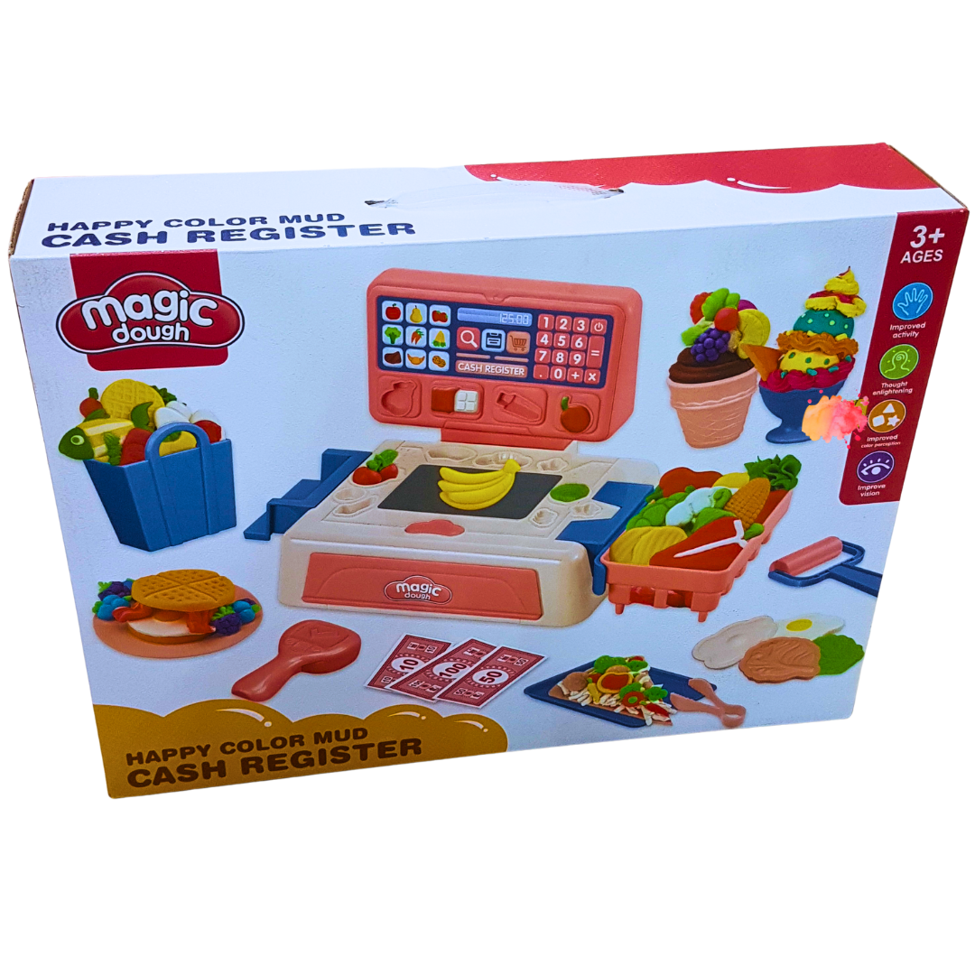 Magic Dough Happy Color Mud Cash Register Playset - 3+ Years - Creative and ducational Toy