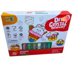 DIY Crystal Pendant Kit - Desserts Series Creative Painting Set for Kids