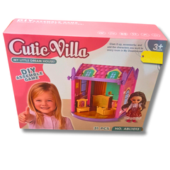 Cutie Villa DIY Dream House Playset – 31 & 35-Piece Assemble Game for Kids