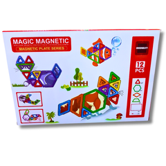 Magic Magnetic Plate Series – 12-Piece Educational Magnetic Construction Set for Kids (Ages 3+)