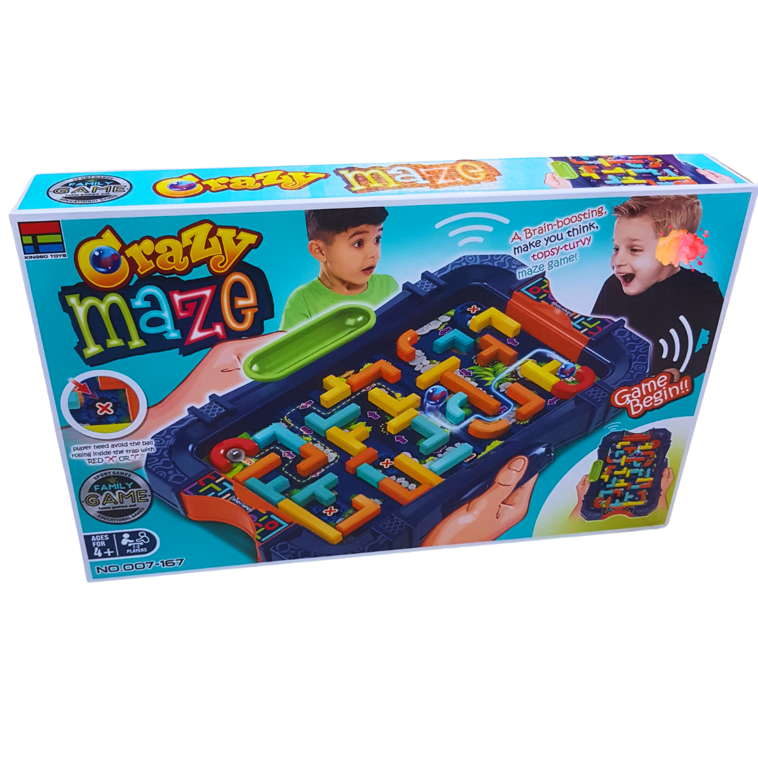 Crazy Maze Puzzle Game for Kids - STEM Educational Toy with Customizable Tracks