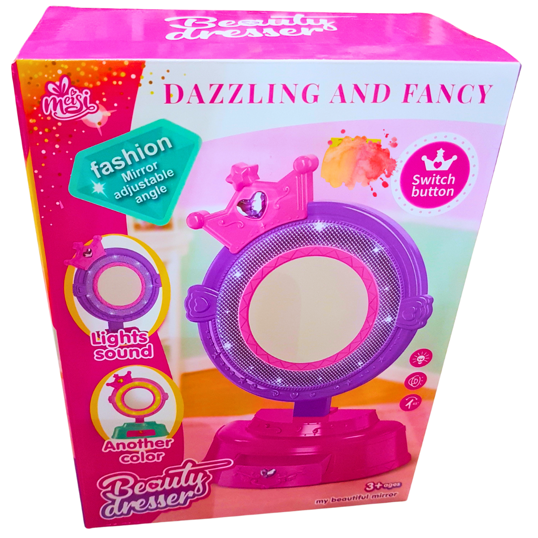 Dazzling and Fancy Beauty Dresser | Interactive Fashion Mirror with Lights and Sound for Kids - Ages 3+