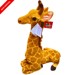 Plush Giraffe with Long Neck and Realistic Spots – Soft Stuffed Animal Toy for Kids