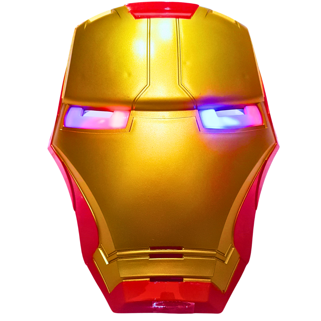 Iron Man Hero Mask for Kids – Light-Up Eyes Superhero Costume Accessory – For Ages 3+