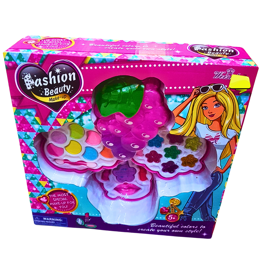 Kids Fashion Beauty Makeup Set | Pretend Play Cosmetic Kit for Girls | Creative Dress-Up Toy