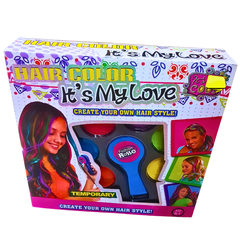 Kids Temporary Hair Color Chalk Set | "It’s My Love" Creative Hair Styling Kit | Fun DIY Hair Design for Girls