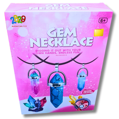 Gem Necklace Digging Kit – Create Your Own Jewelry from Excavated Gemstones (Ages 6+)