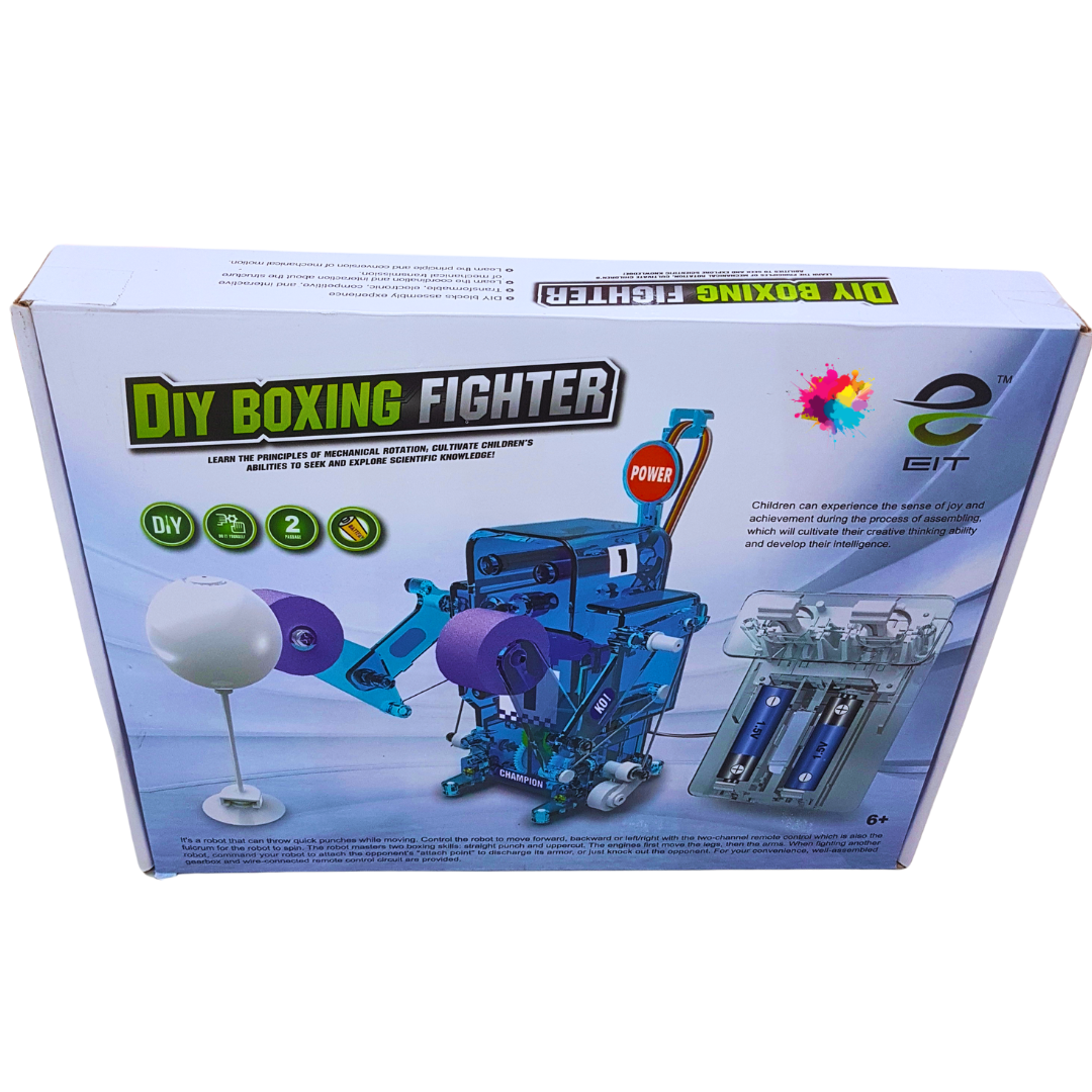 DIY Boxing Fighter Robot Kit - Hands-On Mechanical Engineering Toy for Kids Ages 6+