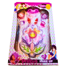 Princess Makeup Set for Kids – Flower-Shaped Makeup Palette with Brushes and Accessories for Creative Play